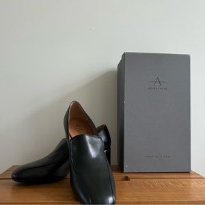 NWT Aquatalia Black Leather Loafers